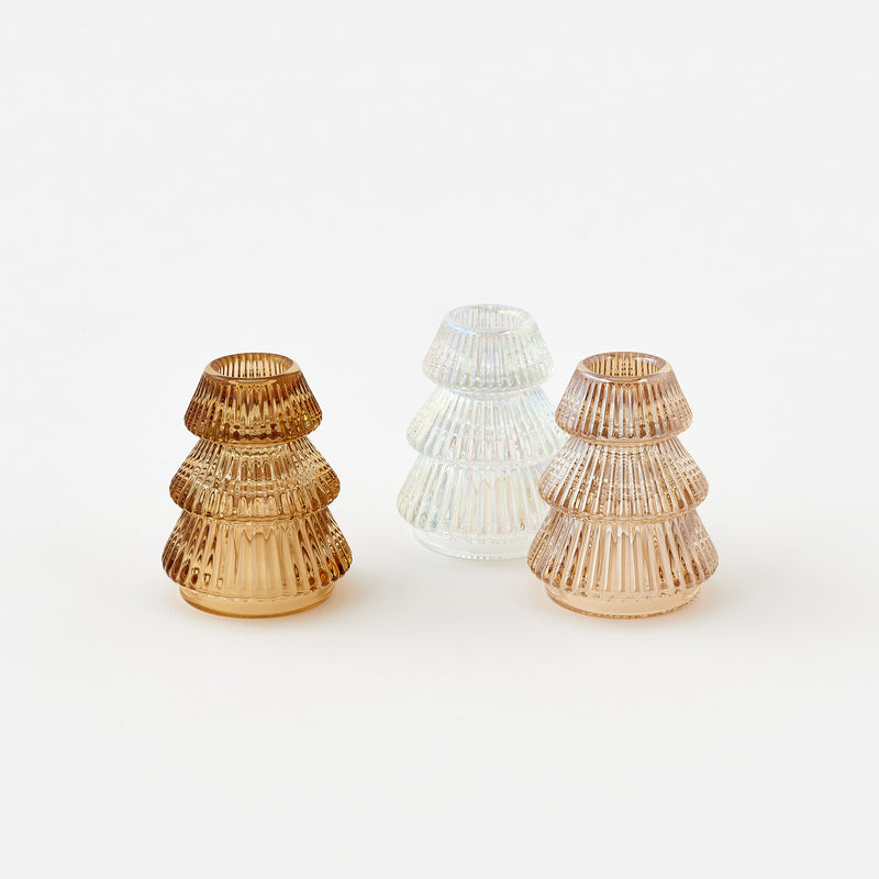 Tree Taper Candle Holder, Set of 3 Assorted