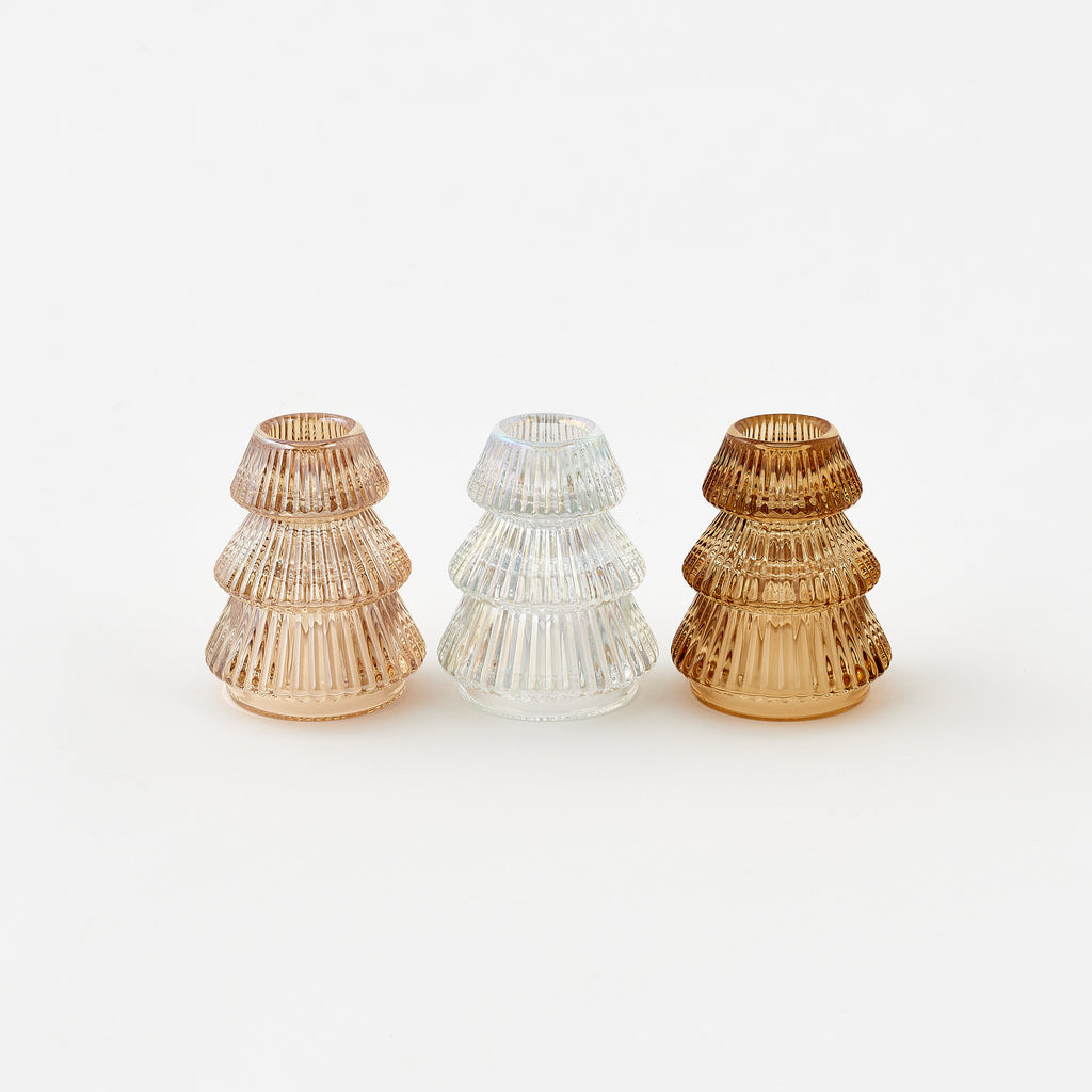 Tree Taper Candle Holder, Set of 3 Assorted