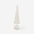 Revolving Lighted Glass Tree - Silver