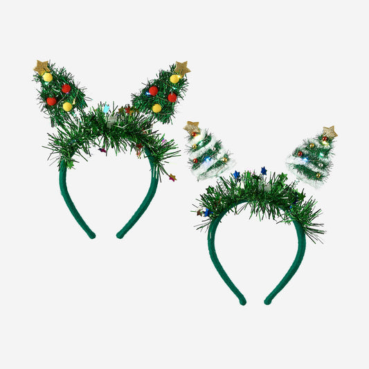 Lighted Tree Headband - Set of 4 Assorted