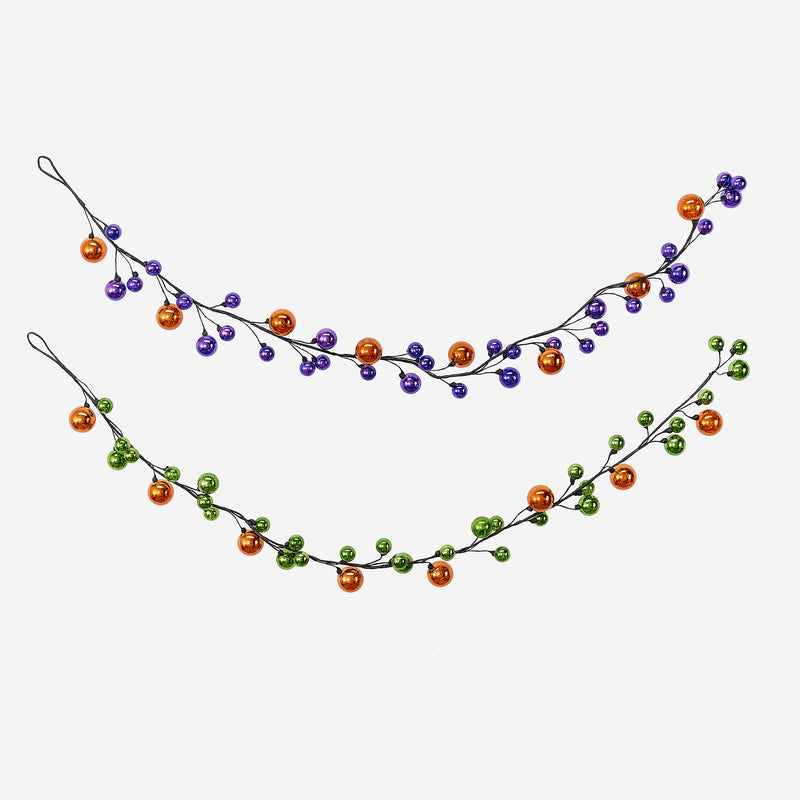Halloween Ball Garland, Set of 2 Assorted