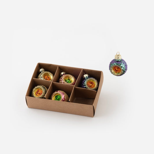 Mini Reflector Ornament in Gift Box - Set of 6 Assorted