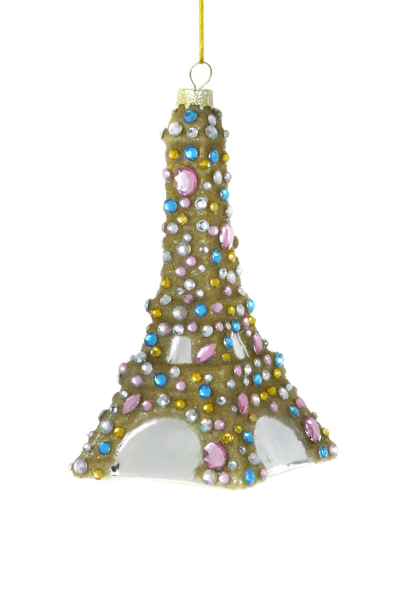 Adorned Eiffel Tower Ornament