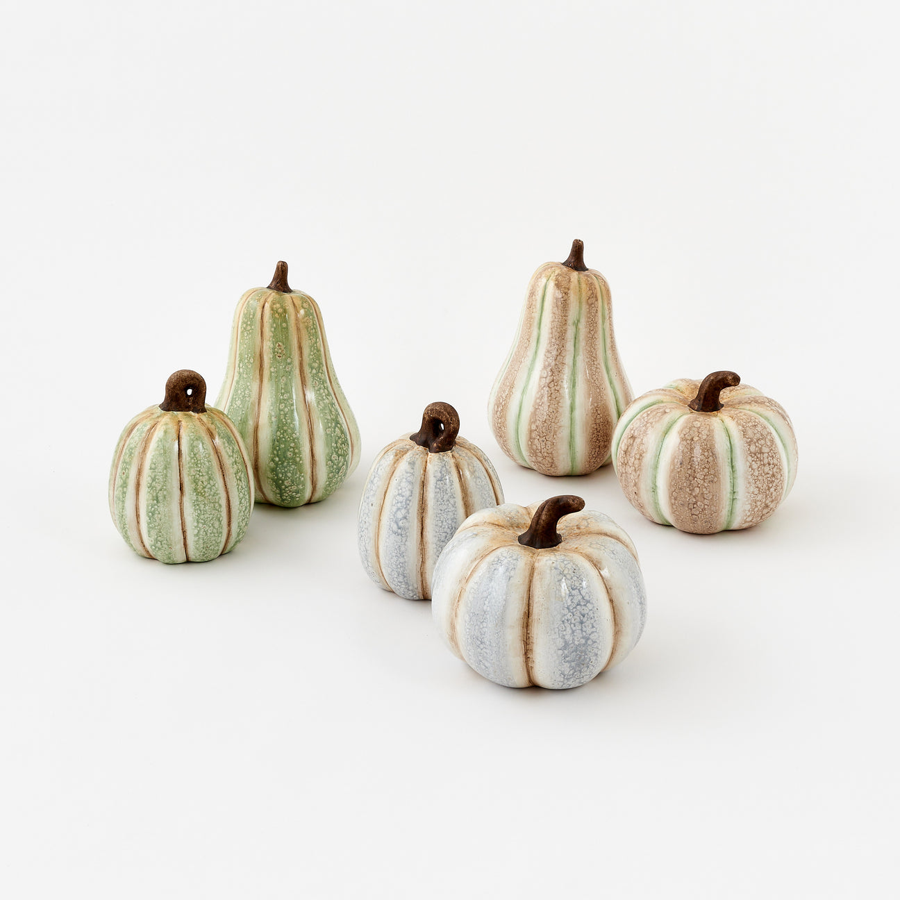 Striped Pumpkin, Set of 6 Assorted