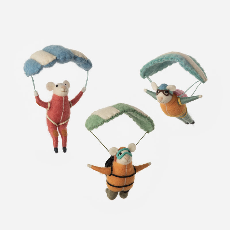 Parasailing Ornament, Set of 3 Assorted