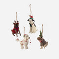 Holiday Dog Ornament, Set of 4 Assorted