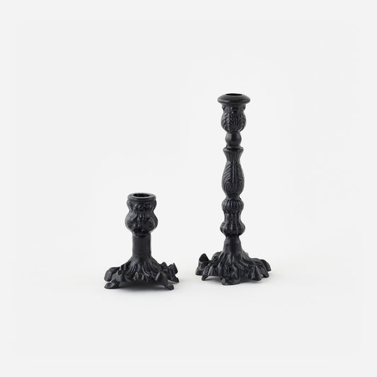 Black Taper Candle Holder - Set of 2