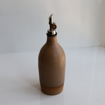 Tall Handmade Ceramic Oil Bottle