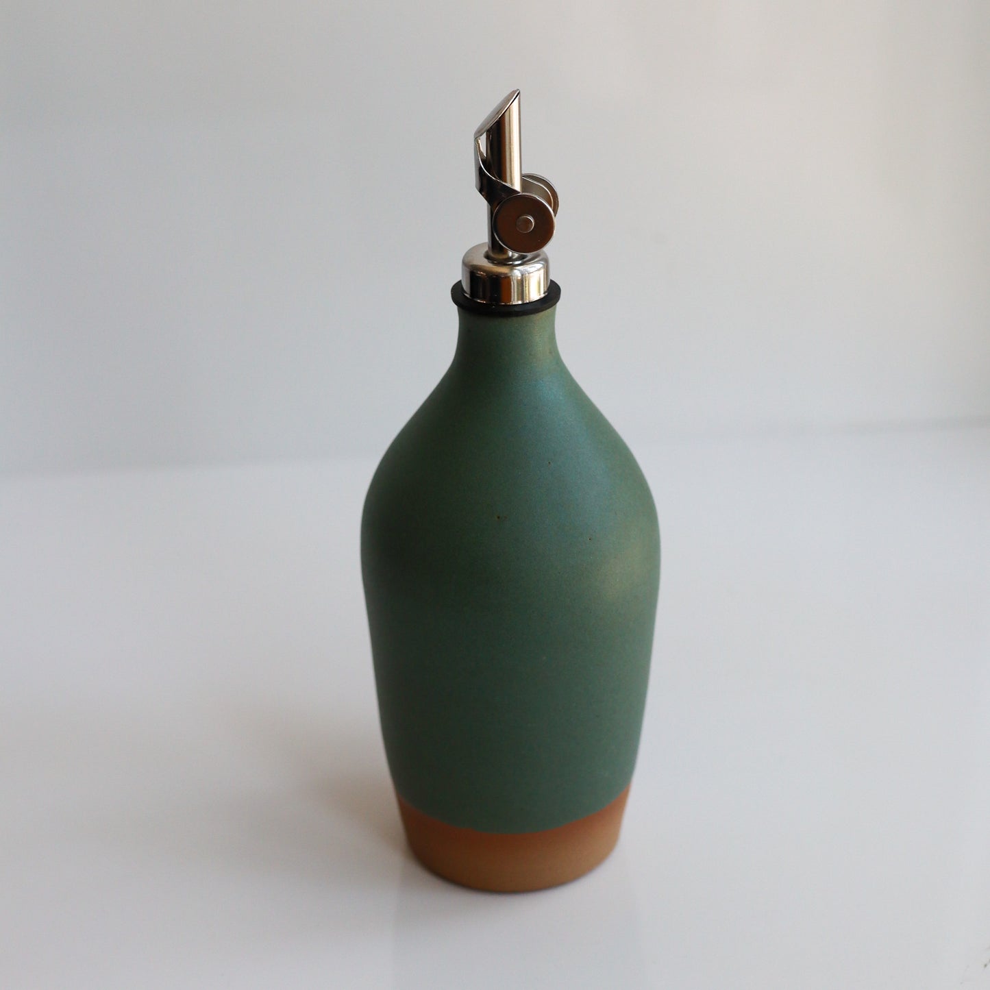 Tall Handmade Ceramic Oil Bottle