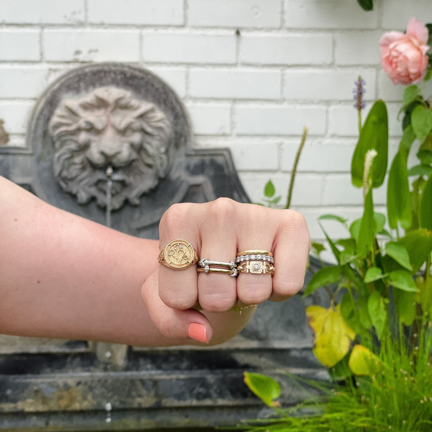 Vintage 14k Leo Ring Sz 8.75