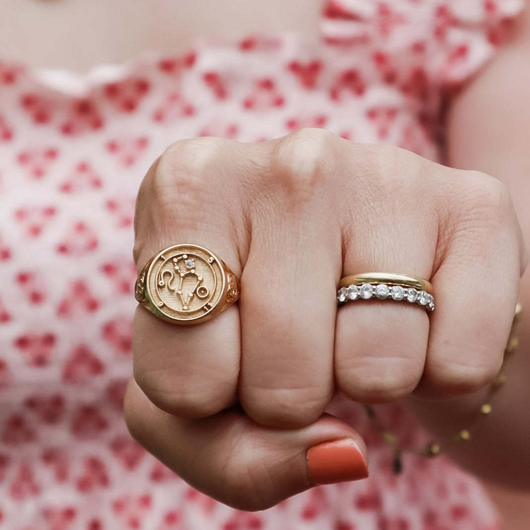 Vintage 14k Leo Ring Sz 8.75