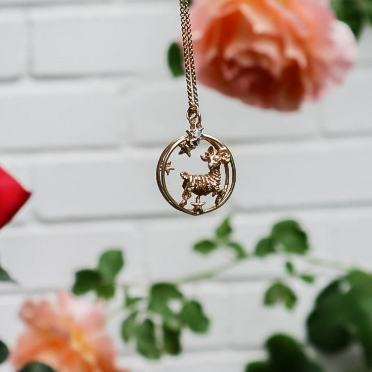 14k Aries Ram Charm