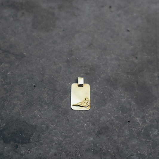 14k Virgo Rectangular Pendant