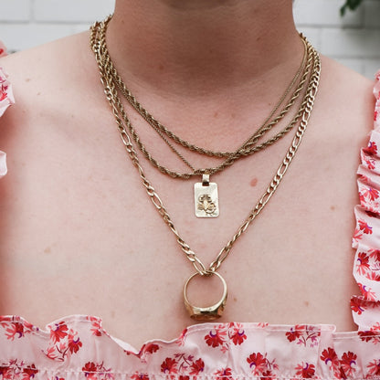 14k Scorpio Rectangular Pendant - Jewelry by Carlyle Avenue
