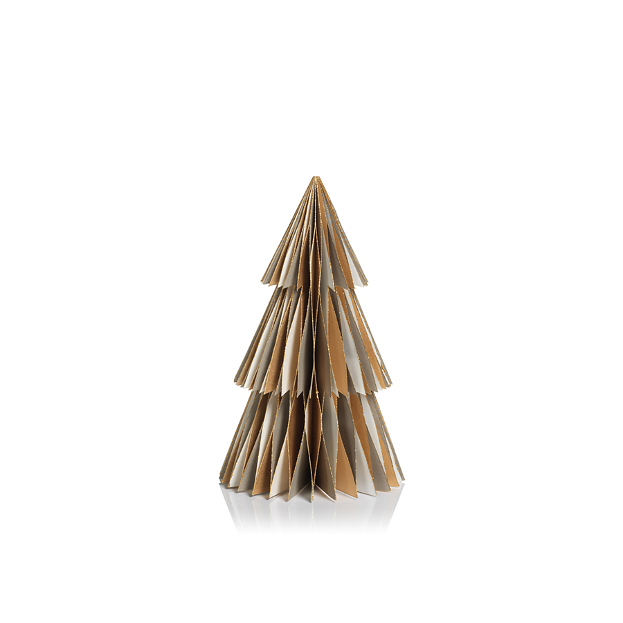 Off White & Gold Wish Paper Decorative Tree, Set of 6