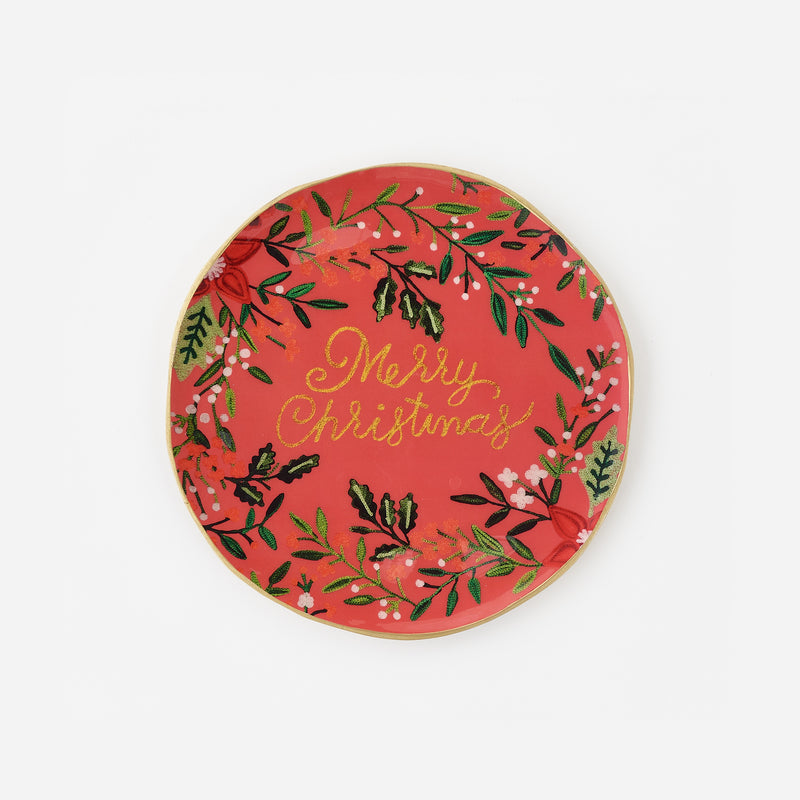 Merry Christmas Enameled Platter