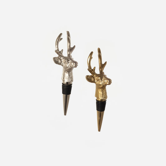 Stag Head Bottle Stopper - Set of 2 Assorted
