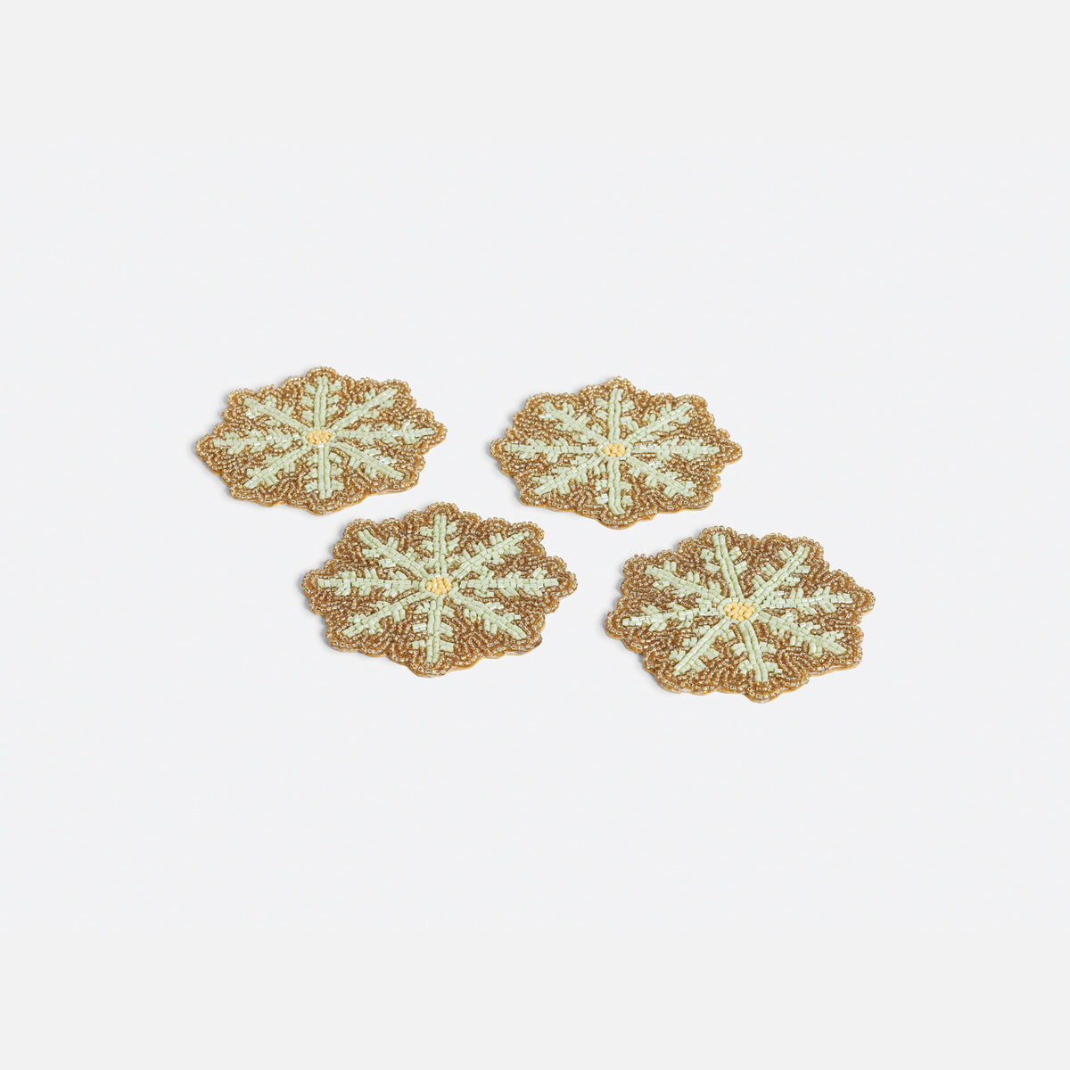 Beaded Snowflake Coaster
