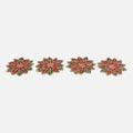 Beaded Poinsettia Coaster