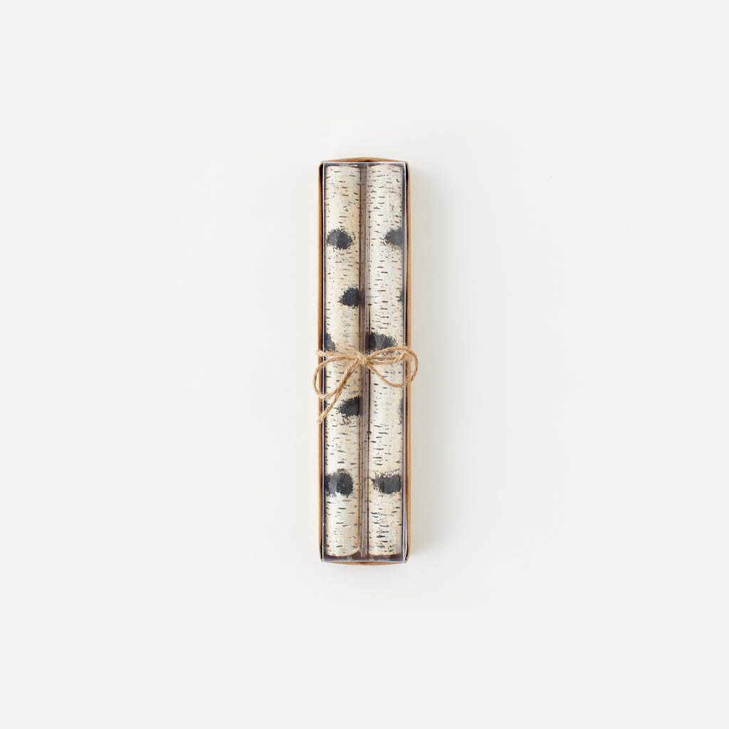 Birch Taper Candle in Gift Box, Set of 2