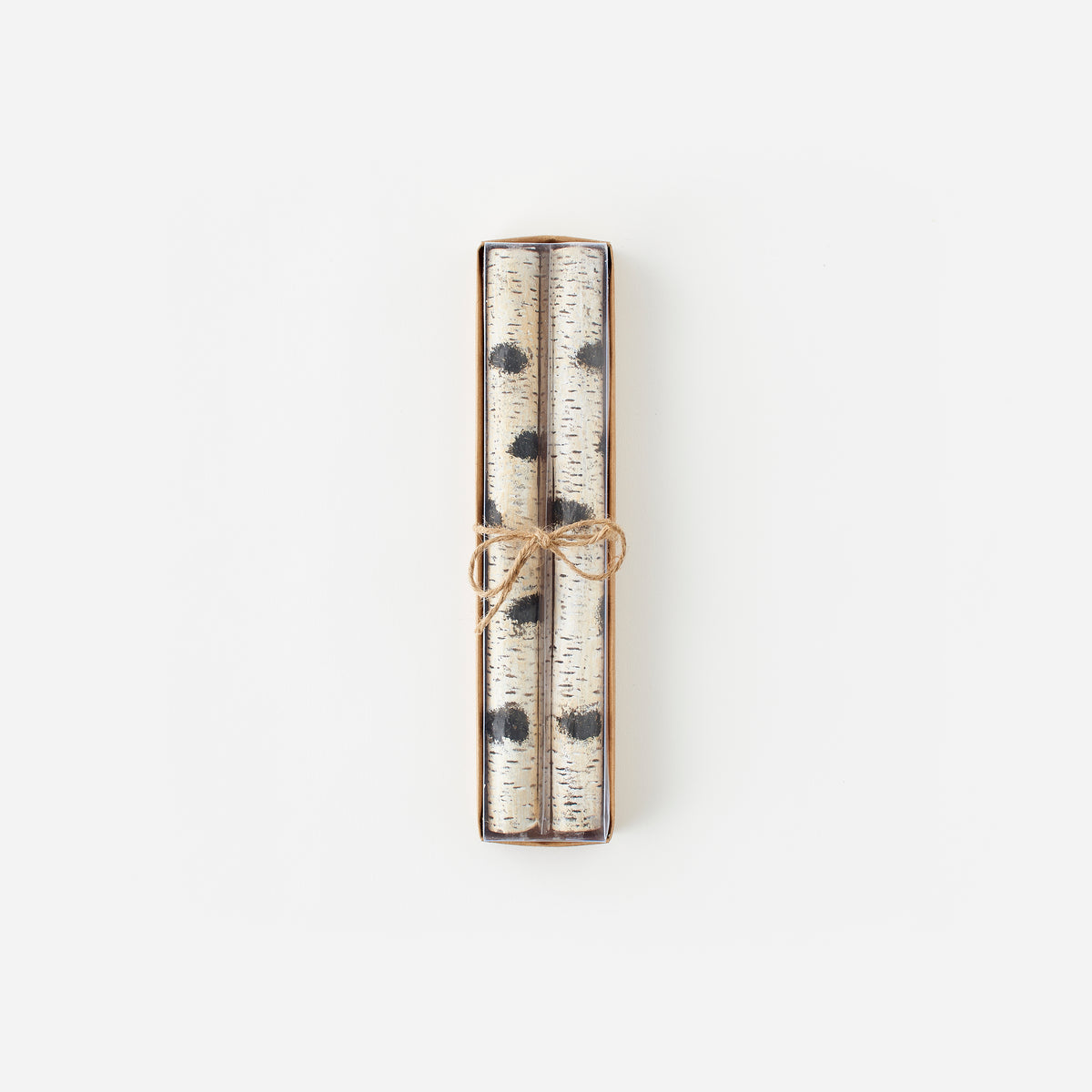 Birch Taper Candle in Gift Box, Set of 2