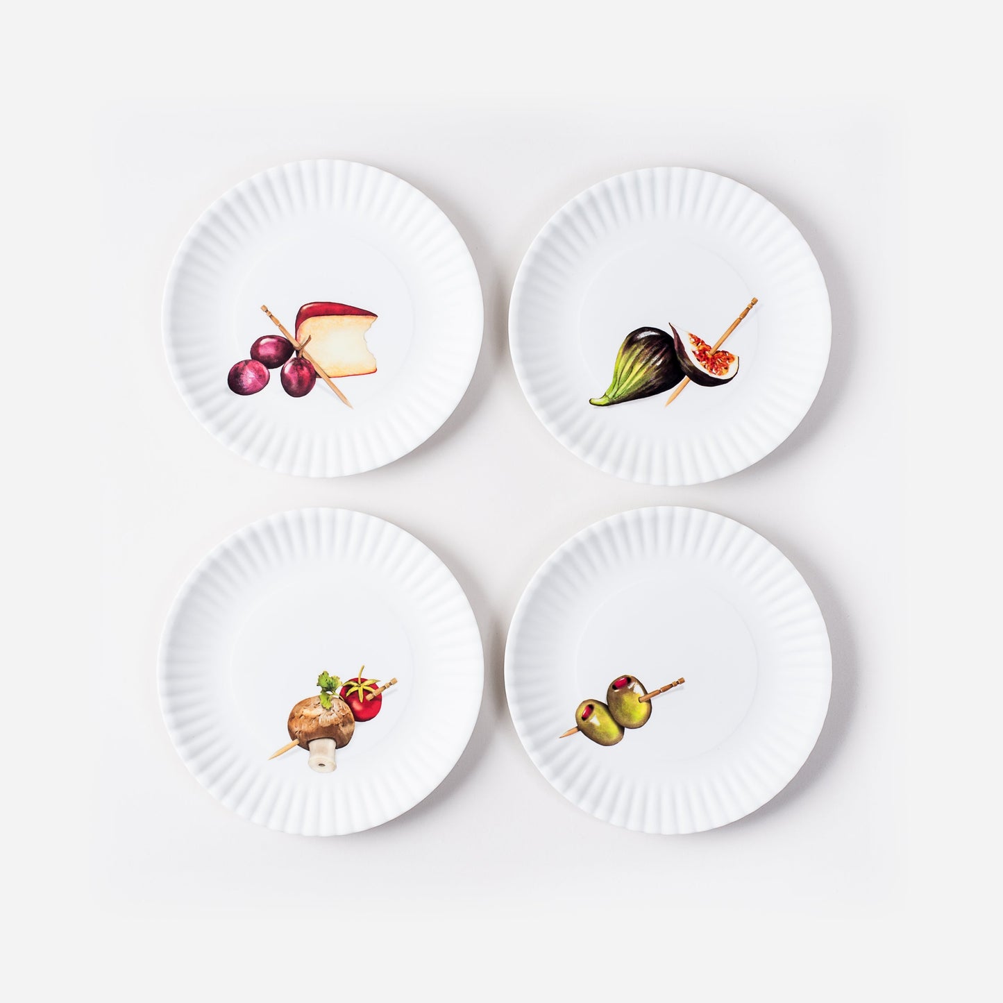 Hors D'Oeuvre "Paper" Plates - 4 Sets of 4 Assorted Plates