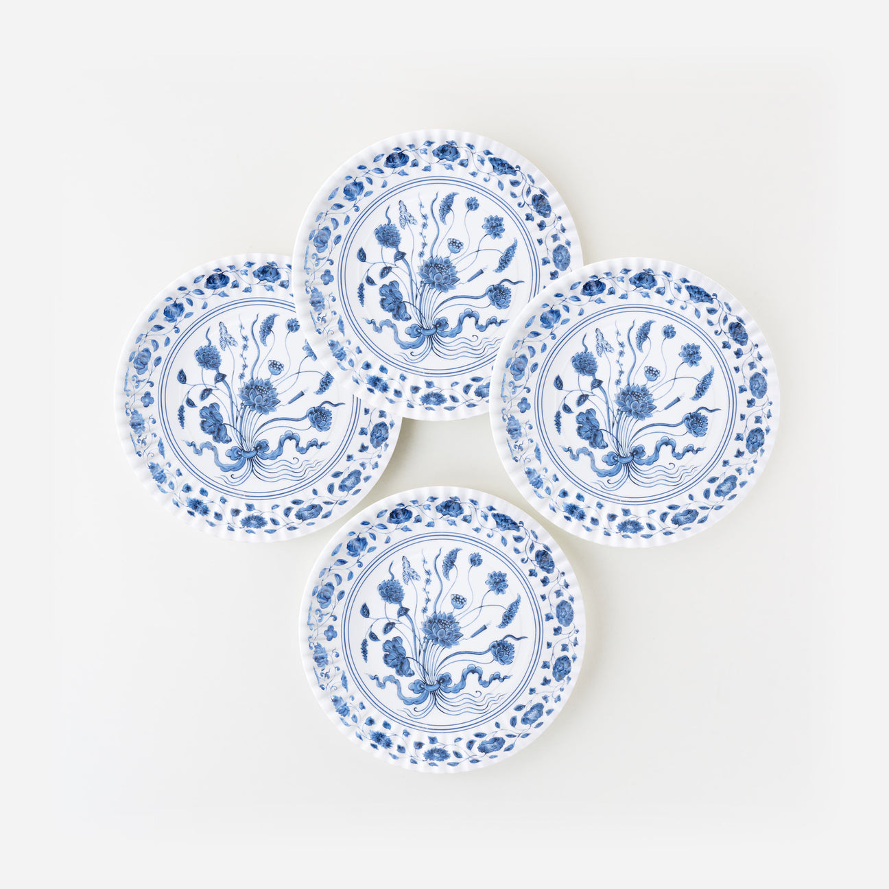 Botanical 'Paper' Plate - Set of 4