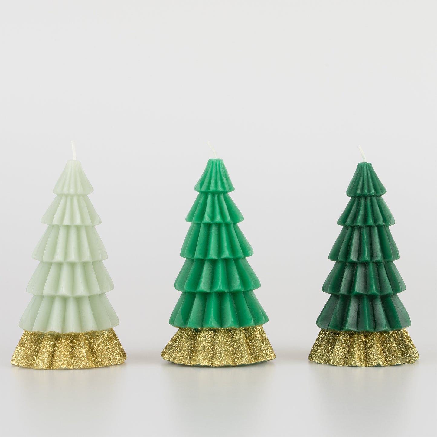 Green Tree Candles - Set of 3