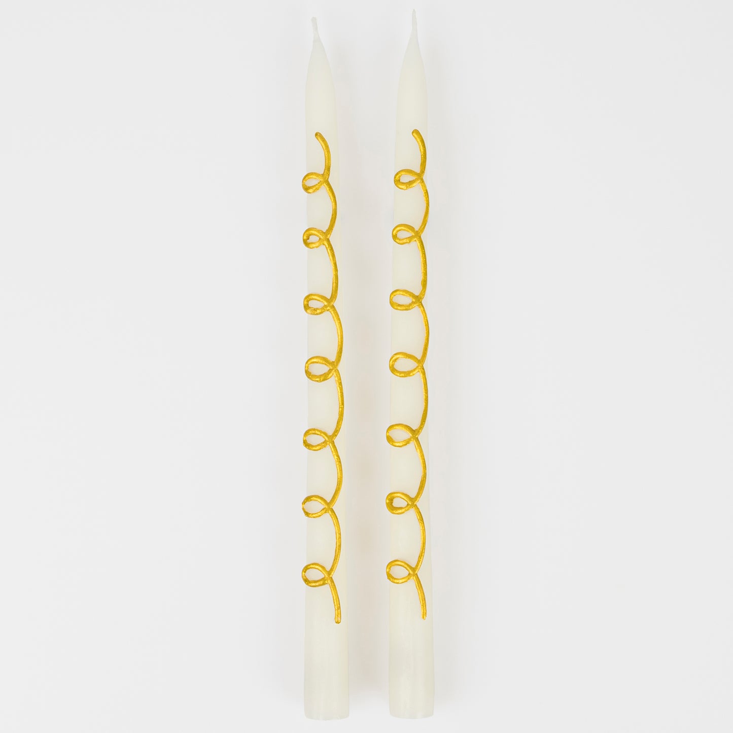 Gold Swirl Taper candles