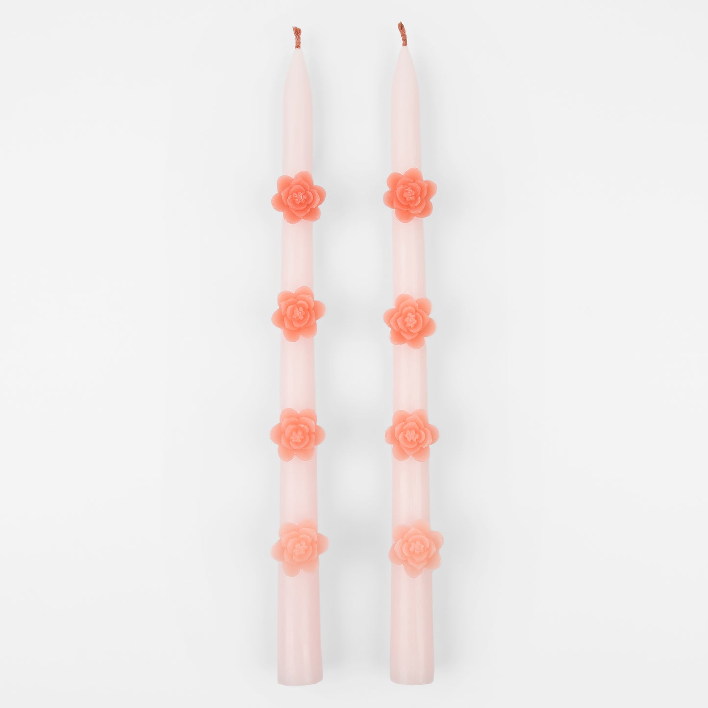 Pink Flower Taper Candles