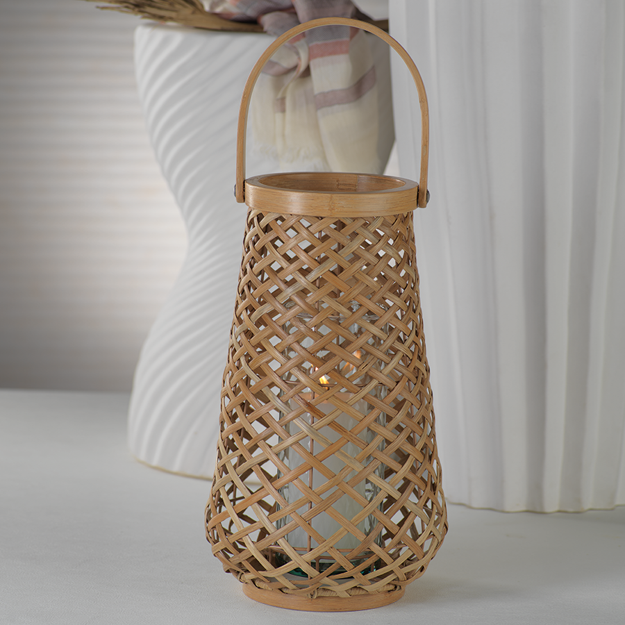 Maris Rattan Lantern - Lantern by Carlyle Avenue