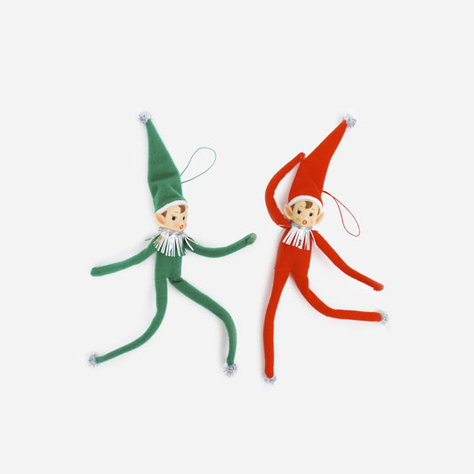 Elf Ornament - Set of 6 Assorted