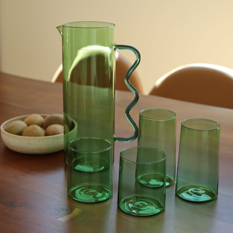 L'Avenue Glassware - Fern Green - Drinkware by Carlyle Avenue