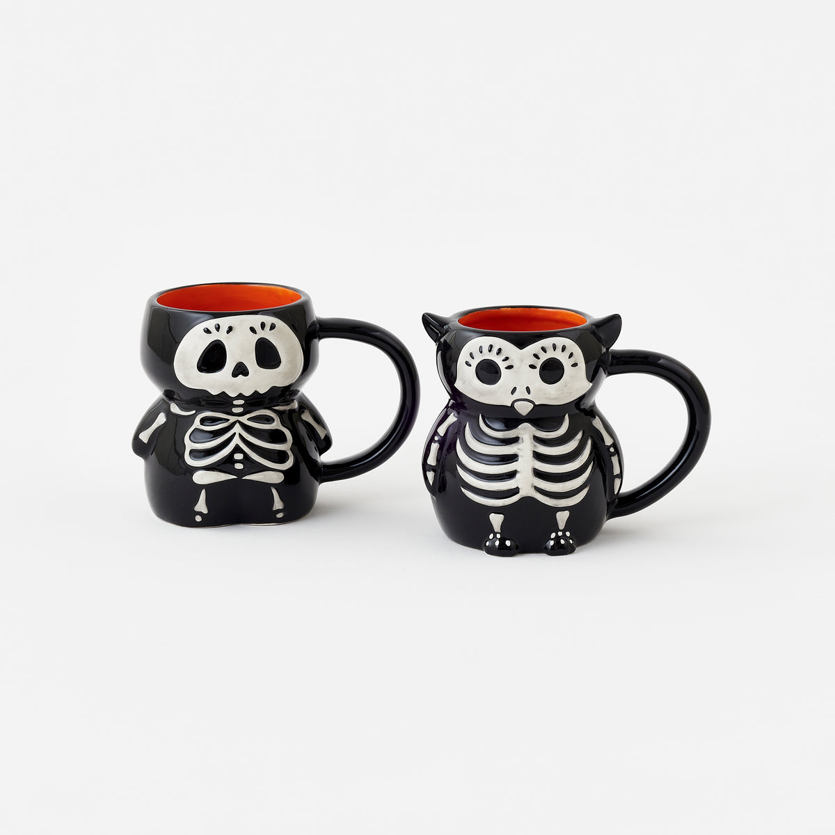 Skeleton Mug, Set of 2 Assorted