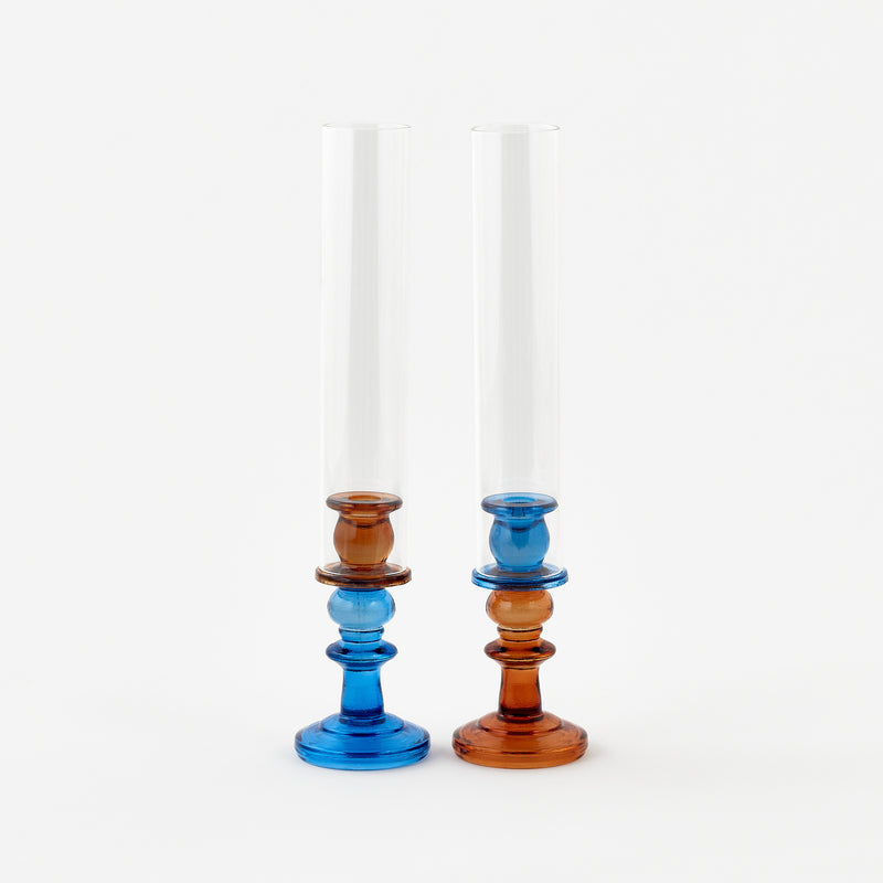 Taper Candle Holder with Shade, Set of 2 Assorted