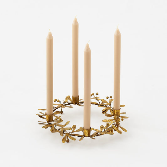 Mistletoe Wreath Taper Holder