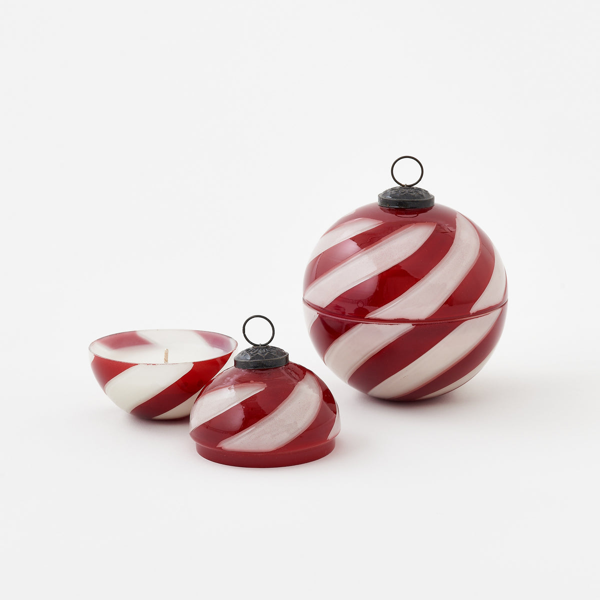 Peppermint Ornament Candle Jar, Small