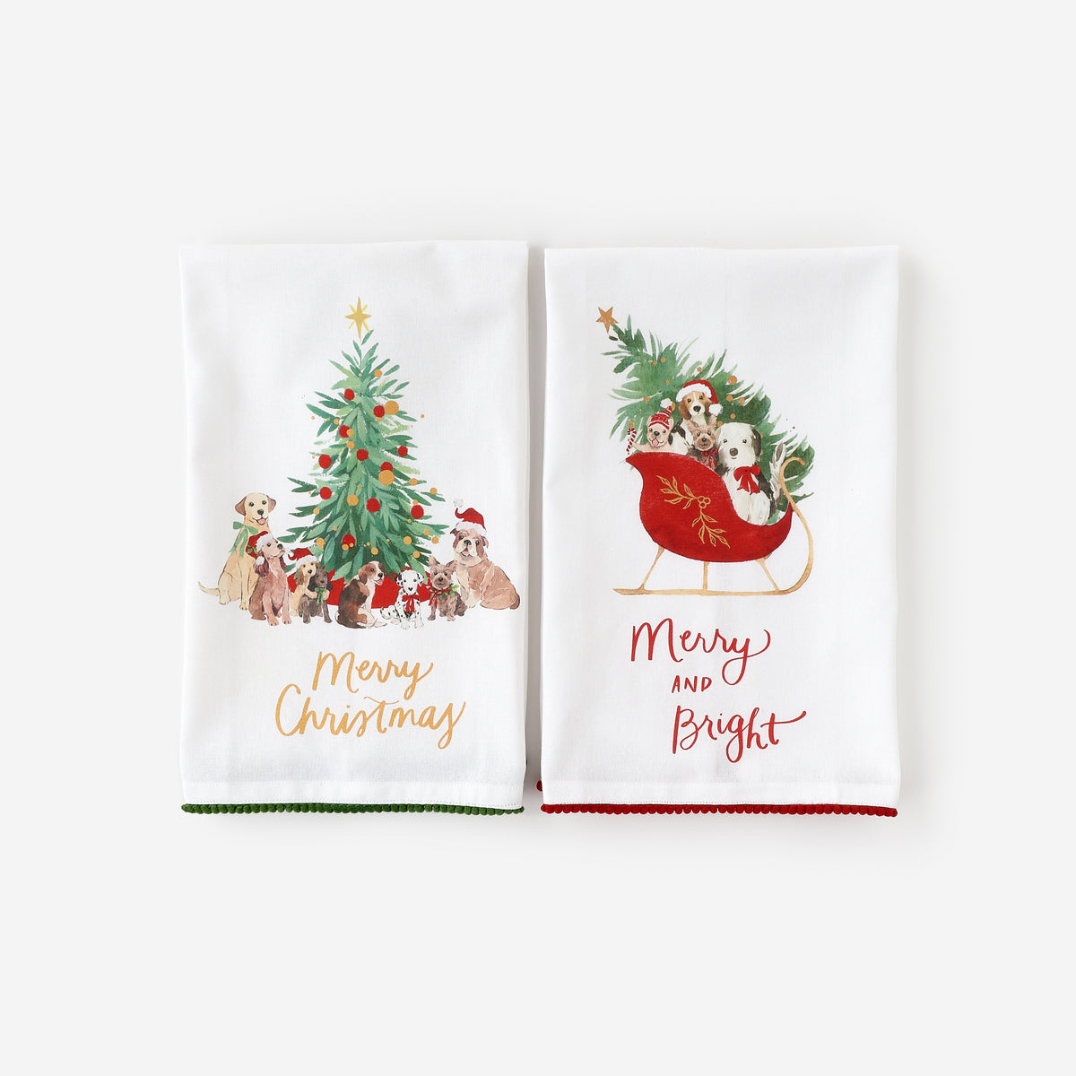 Santa Paws Towel, Set of 2 Assorted