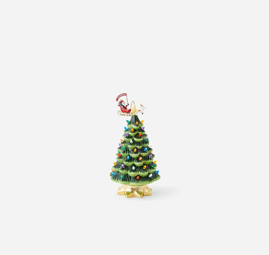Revolving Lit Tree with Santa and Reindeer with Adapter