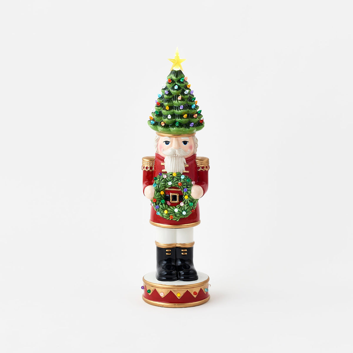 Lit Nutcracker with Tree Hat and Timer / Adapter