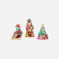 Nutcracker, Tree & Sleigh Glass Ornament, Set of 3 Assorted