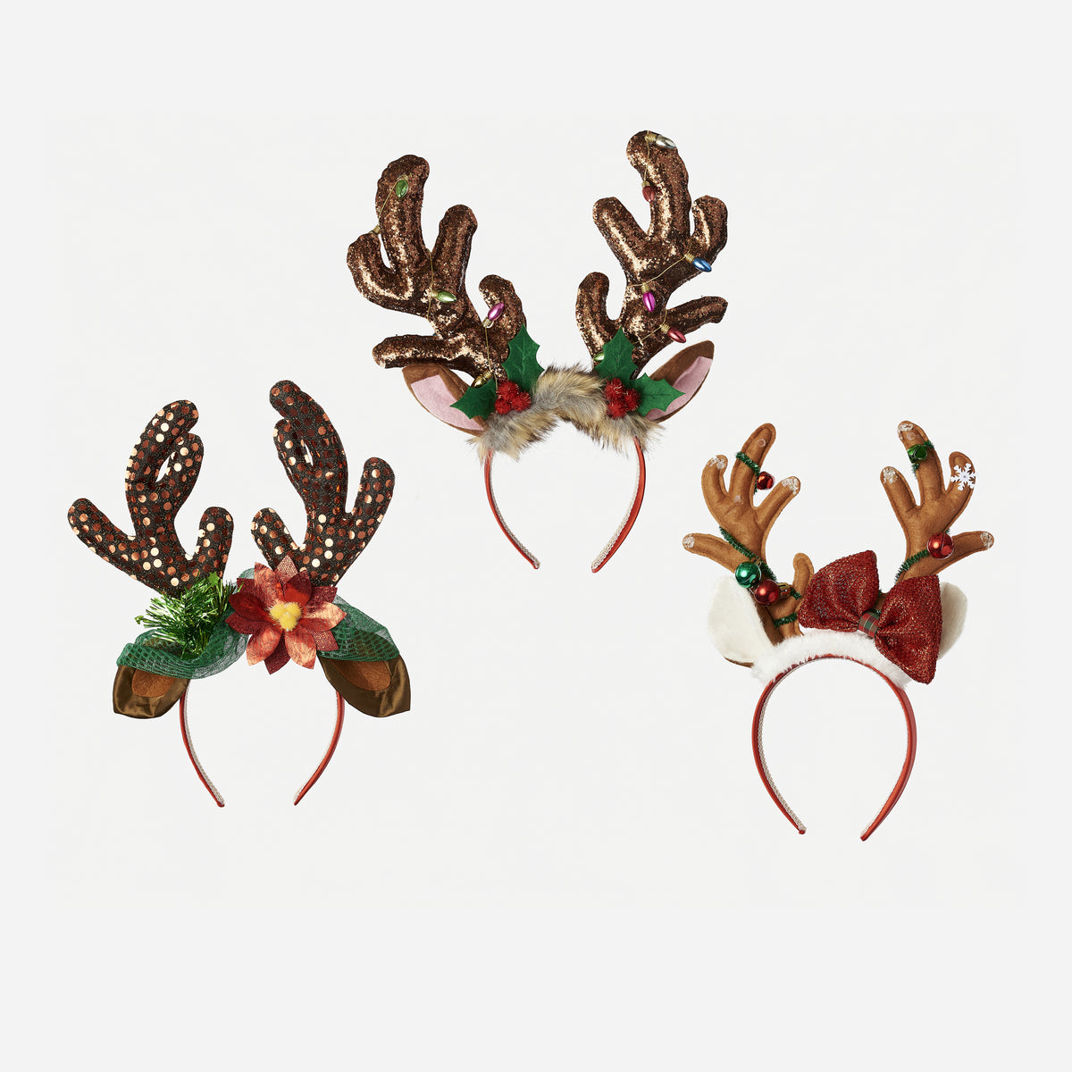 Antler Headband, Set of 6, 3 Assorted