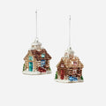 Cabin Glass Ornament, Set of 2 Assorted