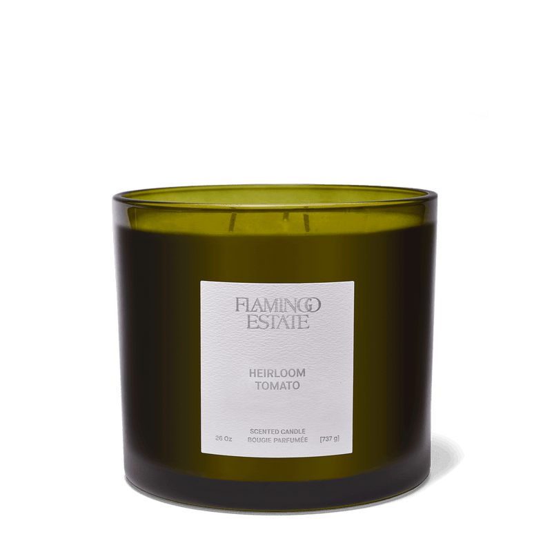Heirloom Tomato Candle - 3-Wick in a hand-blown glass vessel with triple wicks for long-lasting scent.