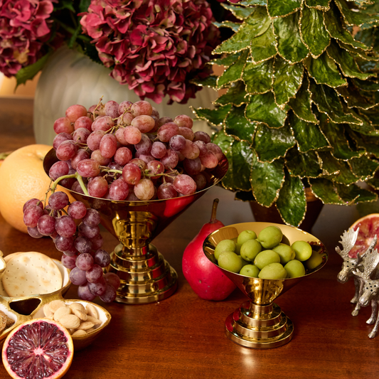 Mayan Metal Bowl - Polished Gold