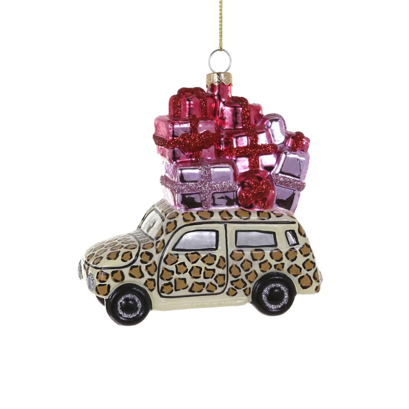 A Merry Delivery Ornament - Leopard