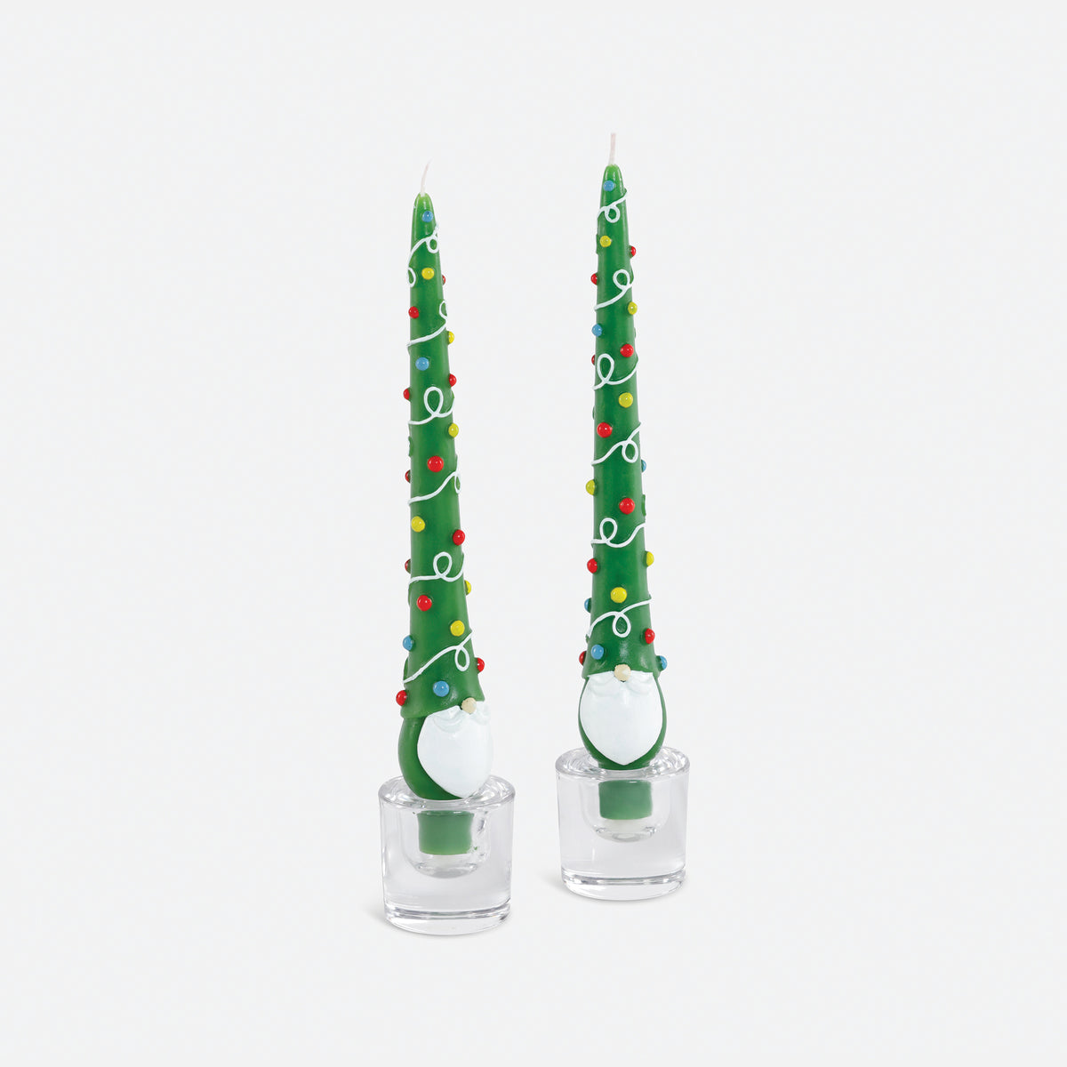 Christmas Gnome Taper Candles, Boxed Set of 2