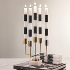 Modern & Festive Blue Formal Taper Candles - Box of 6 - Set of 2 - Candles by Carlyle Avenue