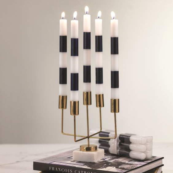 Modern & Festive Blue Formal Taper Candles - Box of 6 - Set of 2 - Candles by Carlyle Avenue