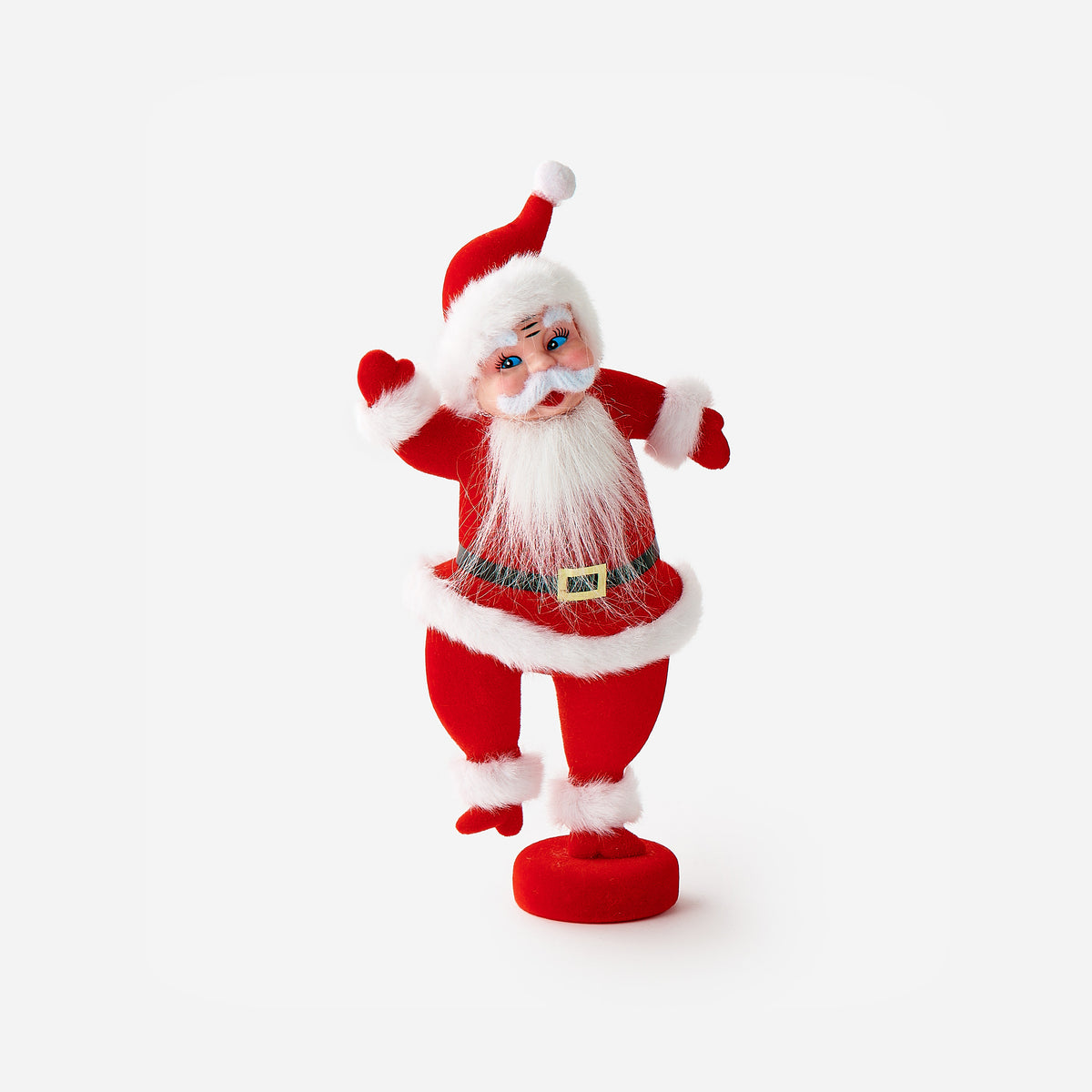 Flocked Dancing Santa